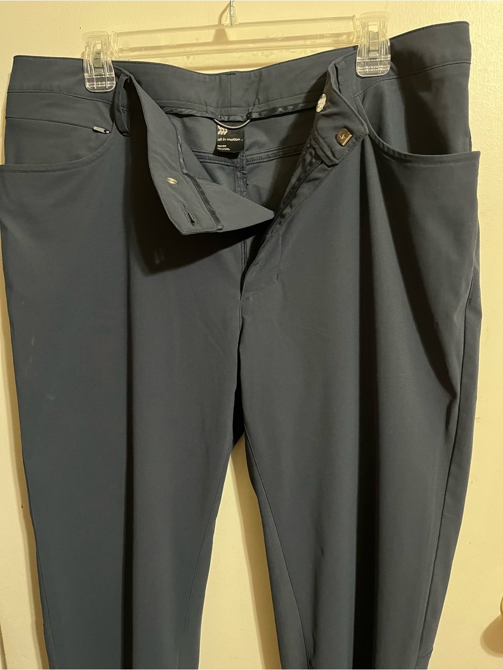 Men's Performance Chinos in Slate Blue - Lightweight Stretch